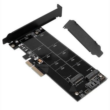 NVMe/AHCI -> PCI-E x4 (low profile)